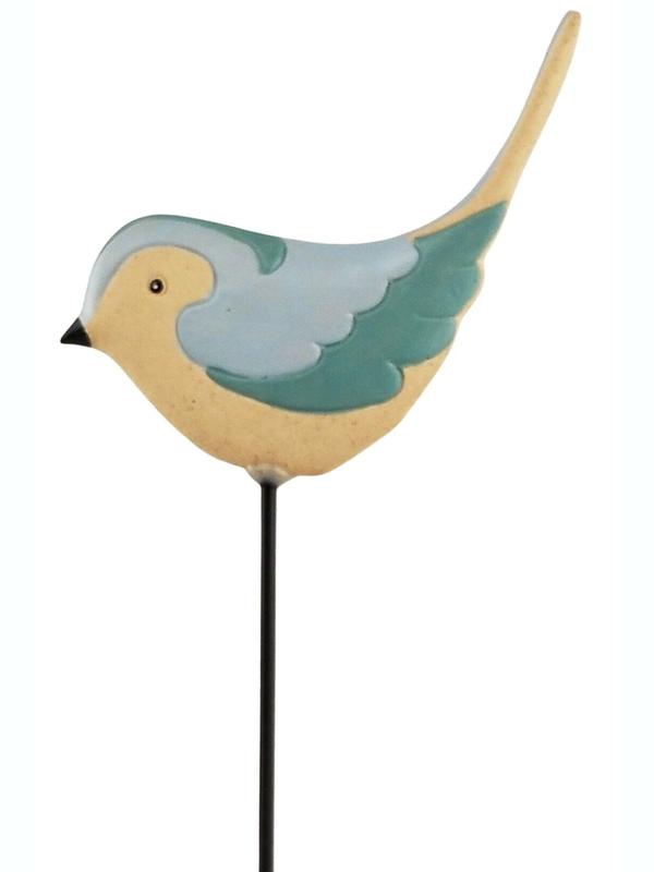 Garden Decor Blue Bird Garden Charm on Stick