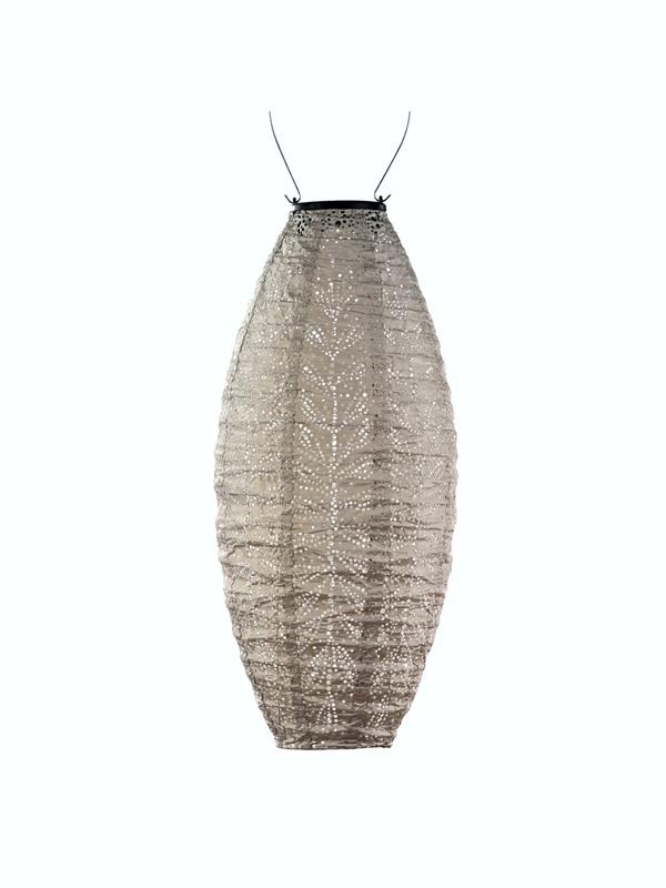 Lumiz Lantern Long Oval 20cm Light Taupe Folia