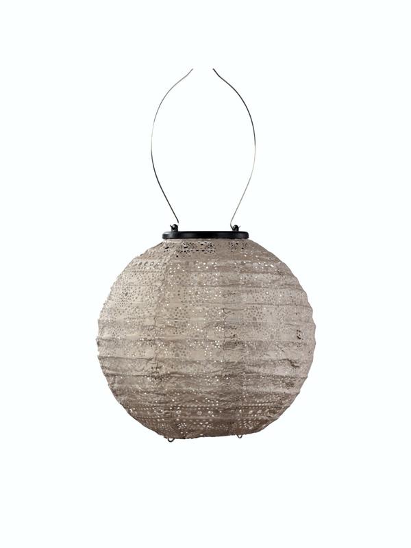 Lumiz Lantern Round 20cm Light Taupe Spectare