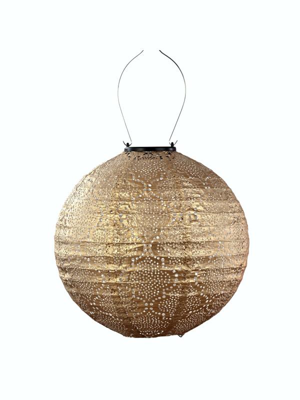 Lumiz Lantern Round 30cm Gold Bazaar