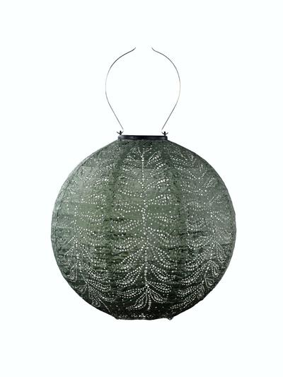 LANTERN ROUND 30CM SAGE GREEN FOLIA