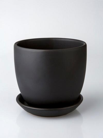 Classic Tulip Pot Black 17cm