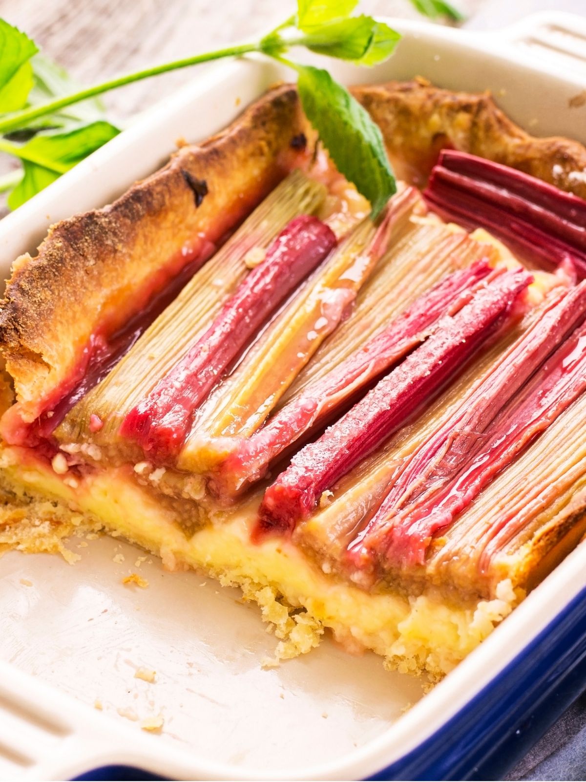 Making the most of your harvest - Rhubarb Sponge.