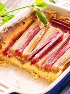 Making the most of your harvest - Rhubarb Sponge.