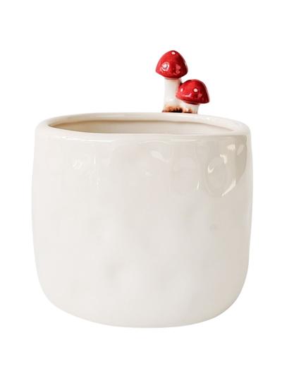 Toadstool Planter White 11cm