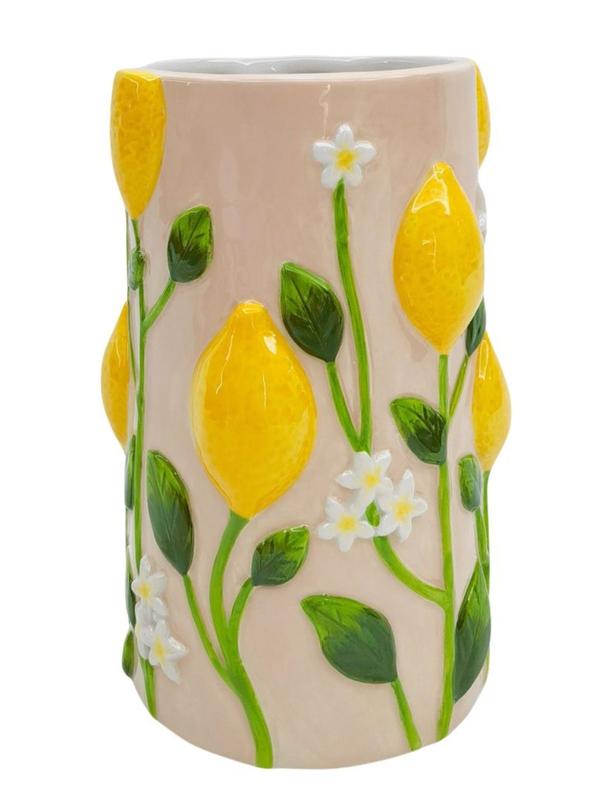 Tuscan Lemon Vase Pink 20cm