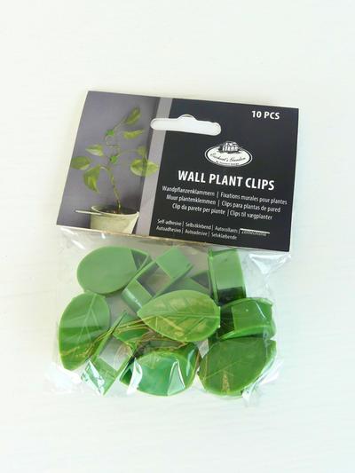 Leaf shaped plant wall clips